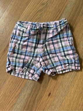 Janie and Jack Pink Plaid Shorts